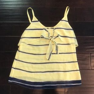 Cabi yellow striped tank - size small